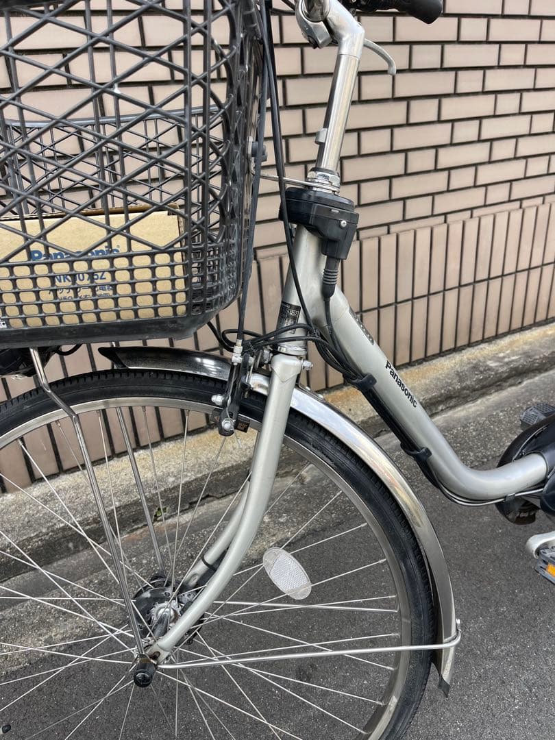 電動アシスト自転車 シルバー バスケット付き16ah