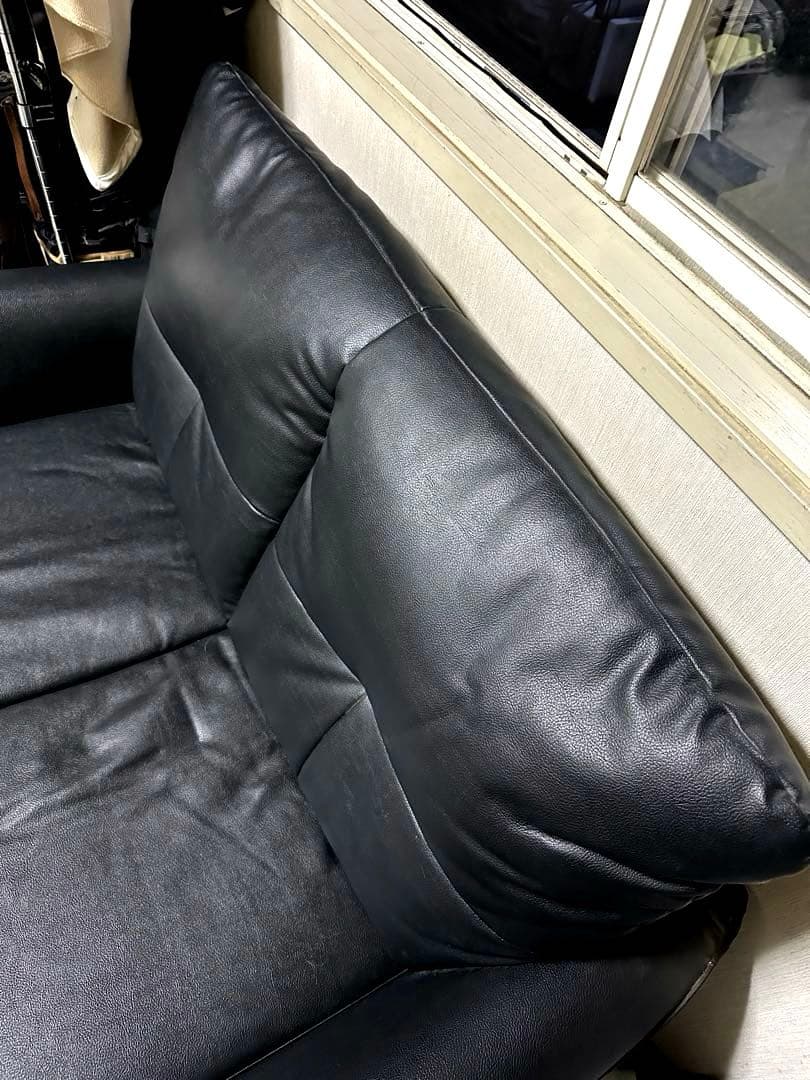 牛革2人掛けソファ