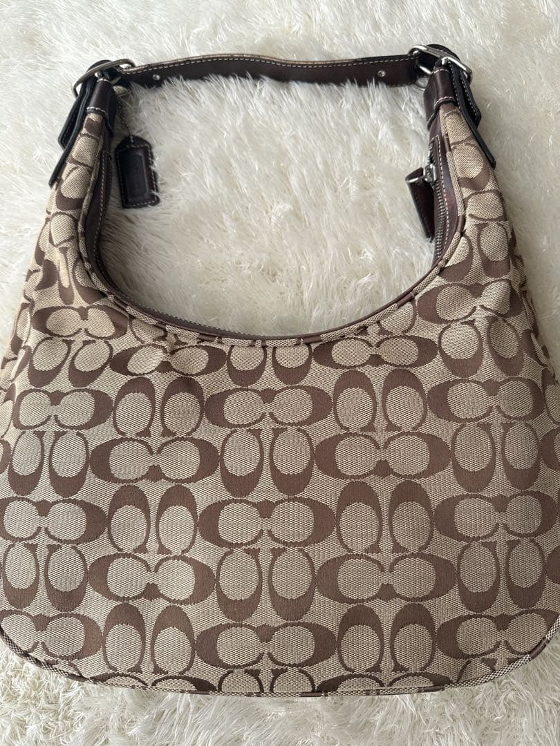 美品 COACH シグネチャー ホーボー ワンショルダー ショルダーバッグ