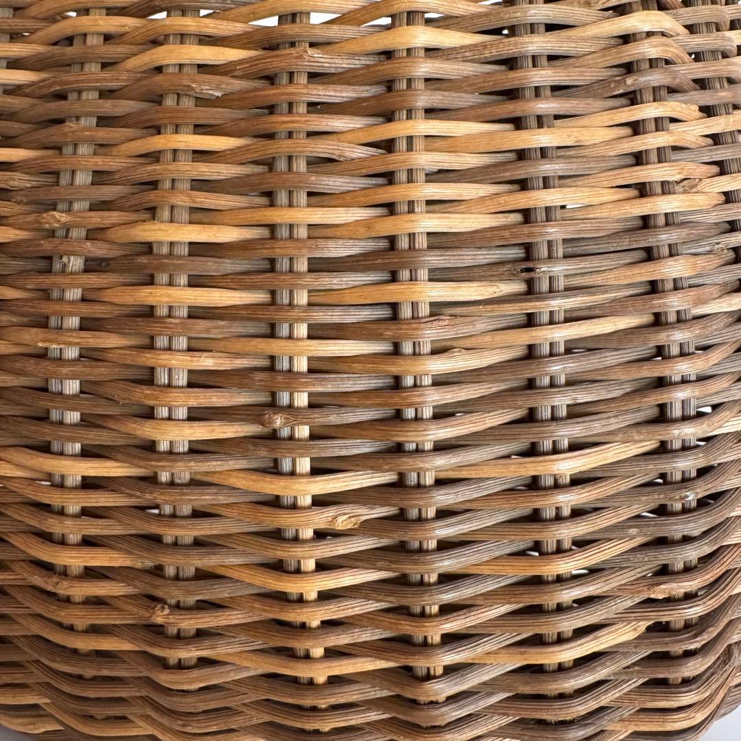 【アケビ製】丸型かごバッグ ブラウン