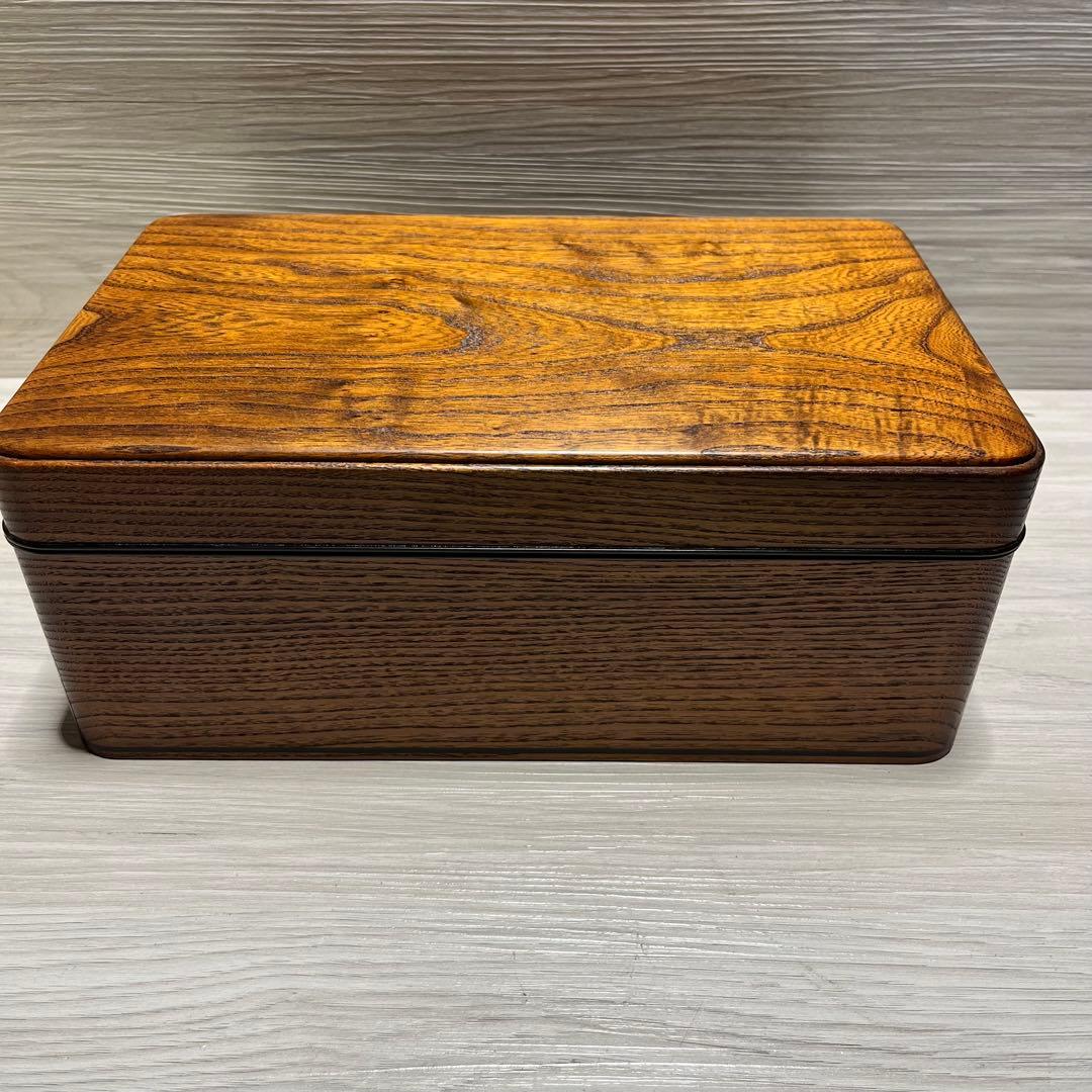 拭漆文箱　桐箱つき