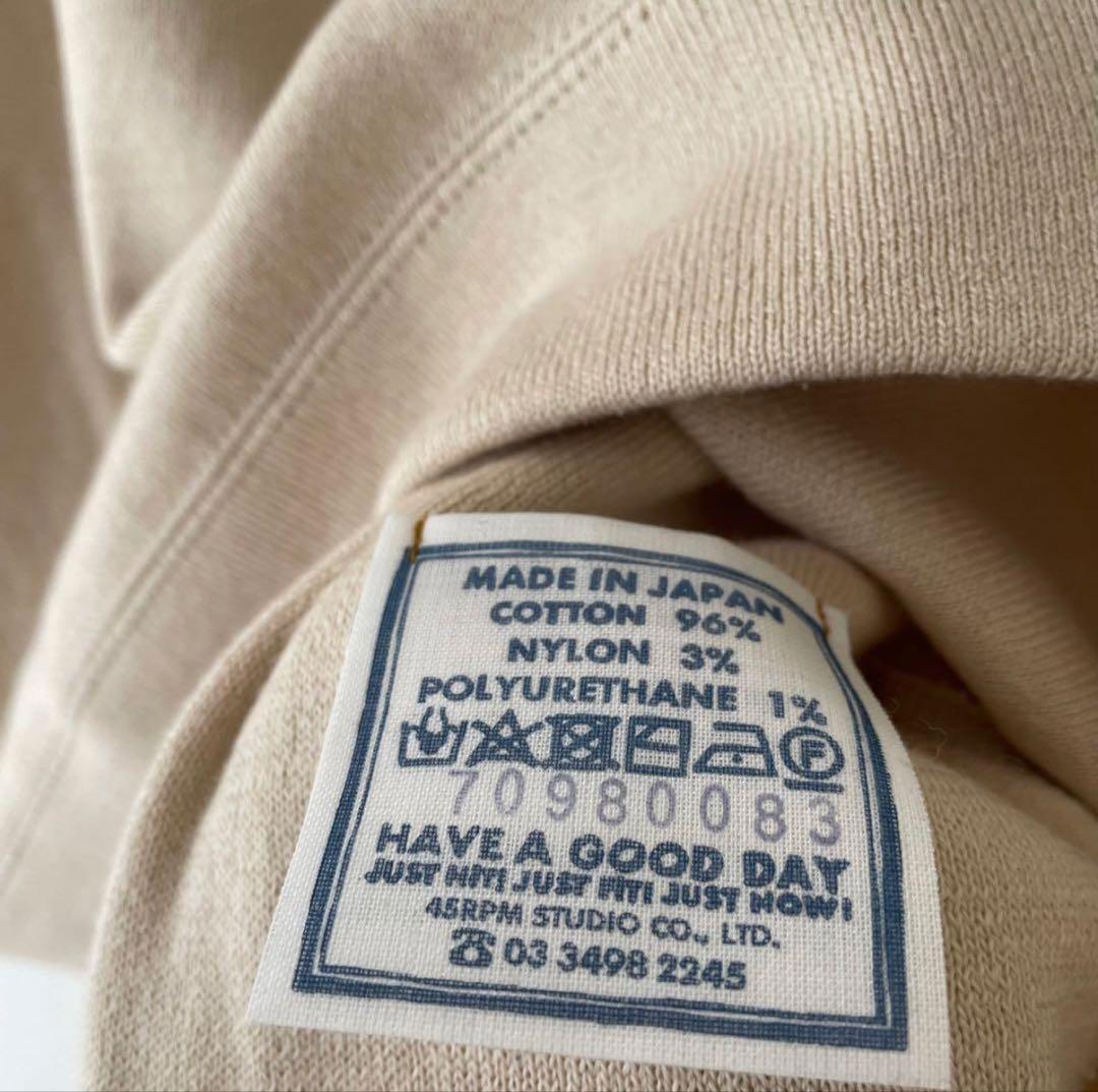 45R スムースのドルマンTシャツ　スウェット　ニットソー　生成　2024AW