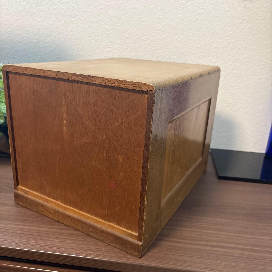 木製レターケース　引き出し　6段収納　昭和レトロ　書類入れ　小物入れ　書類ケース