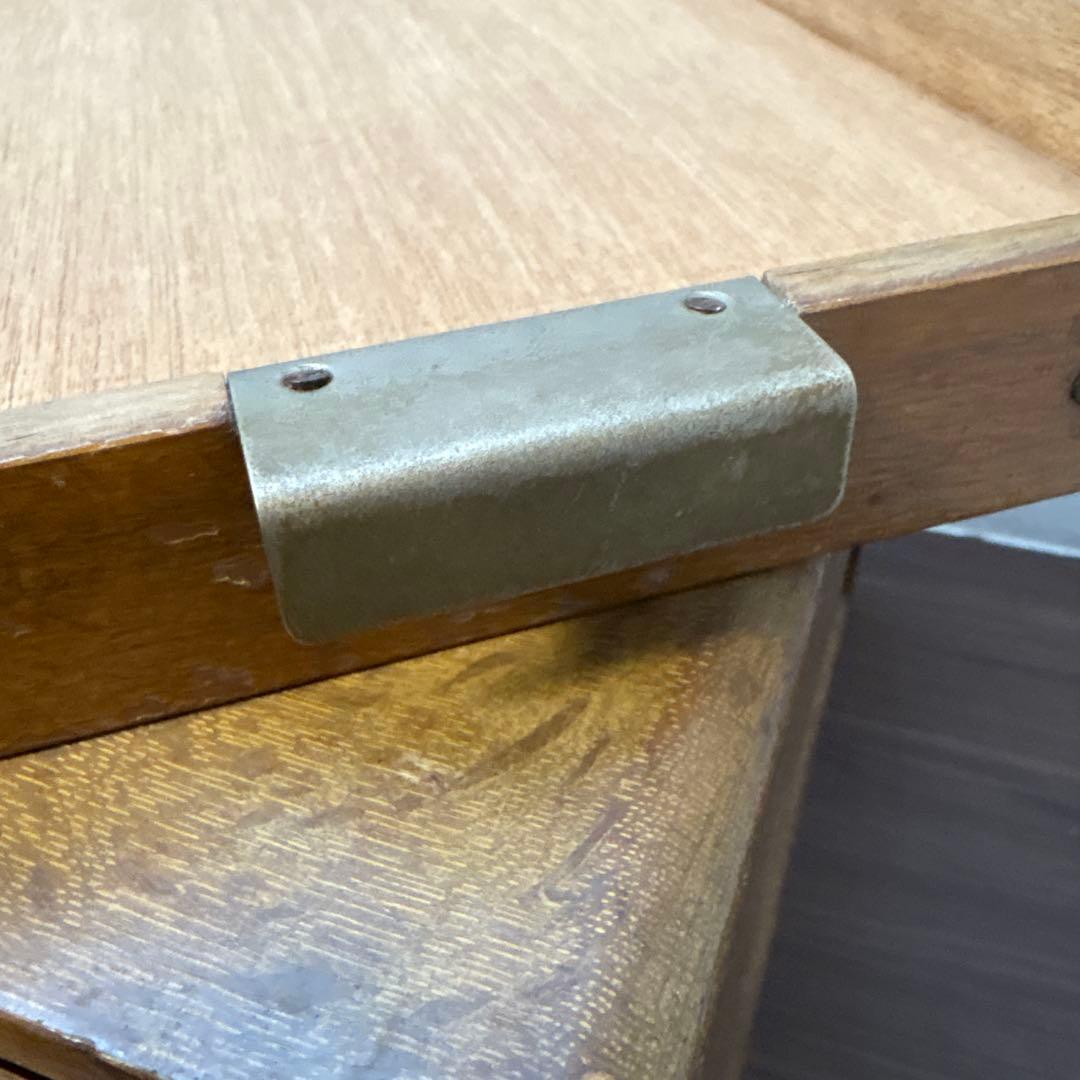 木製レターケース　引き出し　6段収納　昭和レトロ　書類入れ　小物入れ　書類ケース