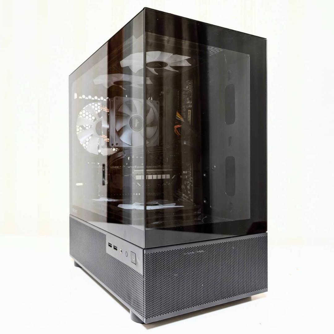 黒いゲーミングPC・おまけでモニター+スピーカー・Office