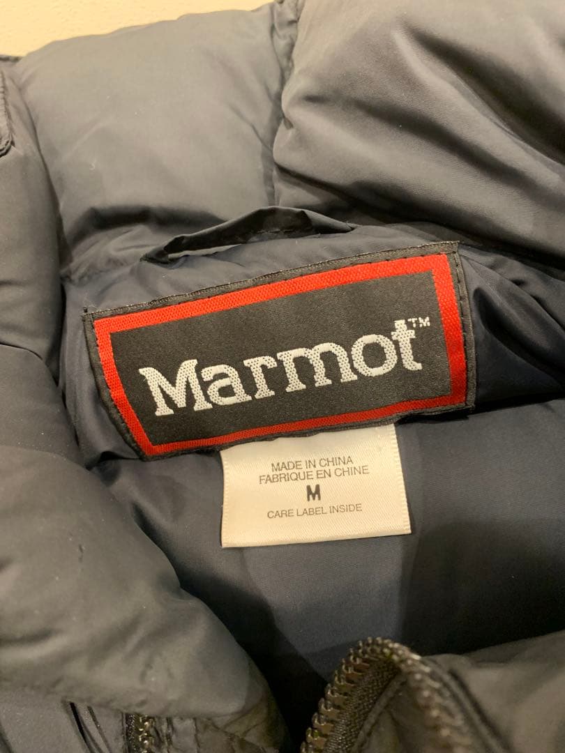 格安 キムタク 美品 Marmot ブラック ダウンジャケット M 90s