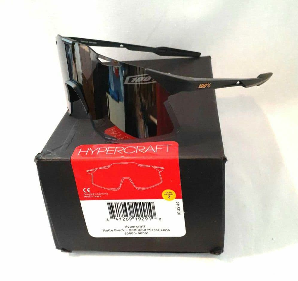 100% HYPERCRAFT ブラック ゴールド ワンハンドレッド サングラス