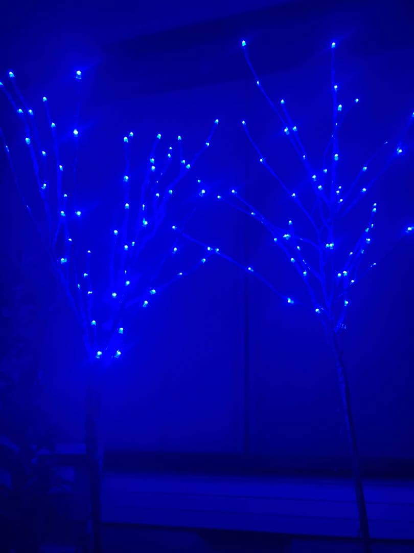 青色LEDライト装飾枝　#イルミネーション