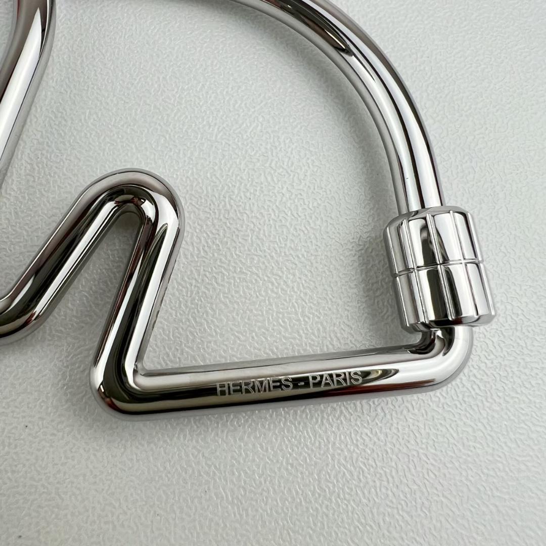 新品　HERMES エルメス　キーホルダー シュヴァル　キーリング　シルバー
