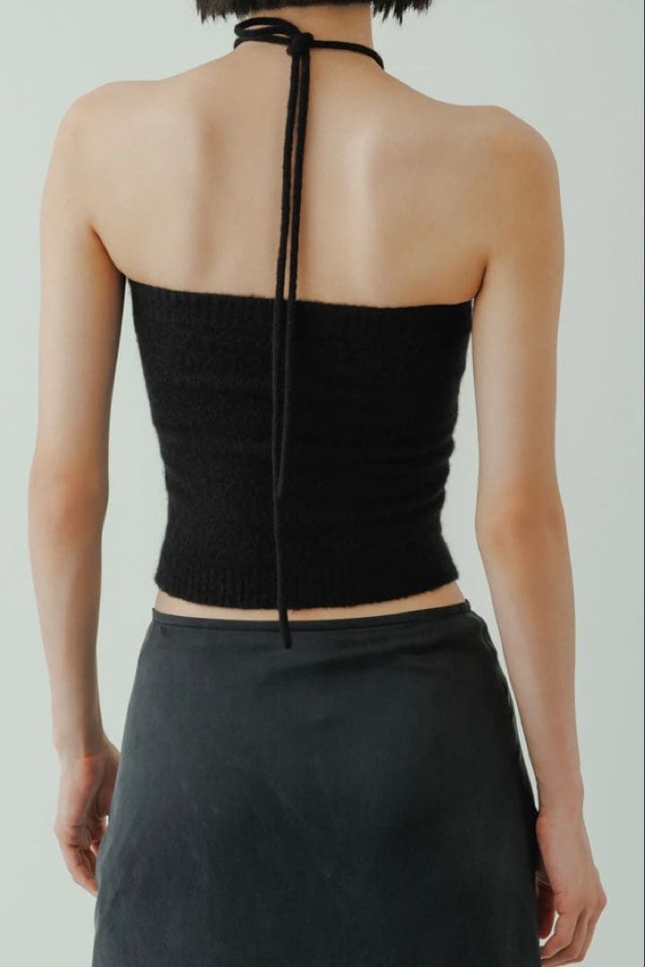 【yo BIOTOP】cashmere halter bare top