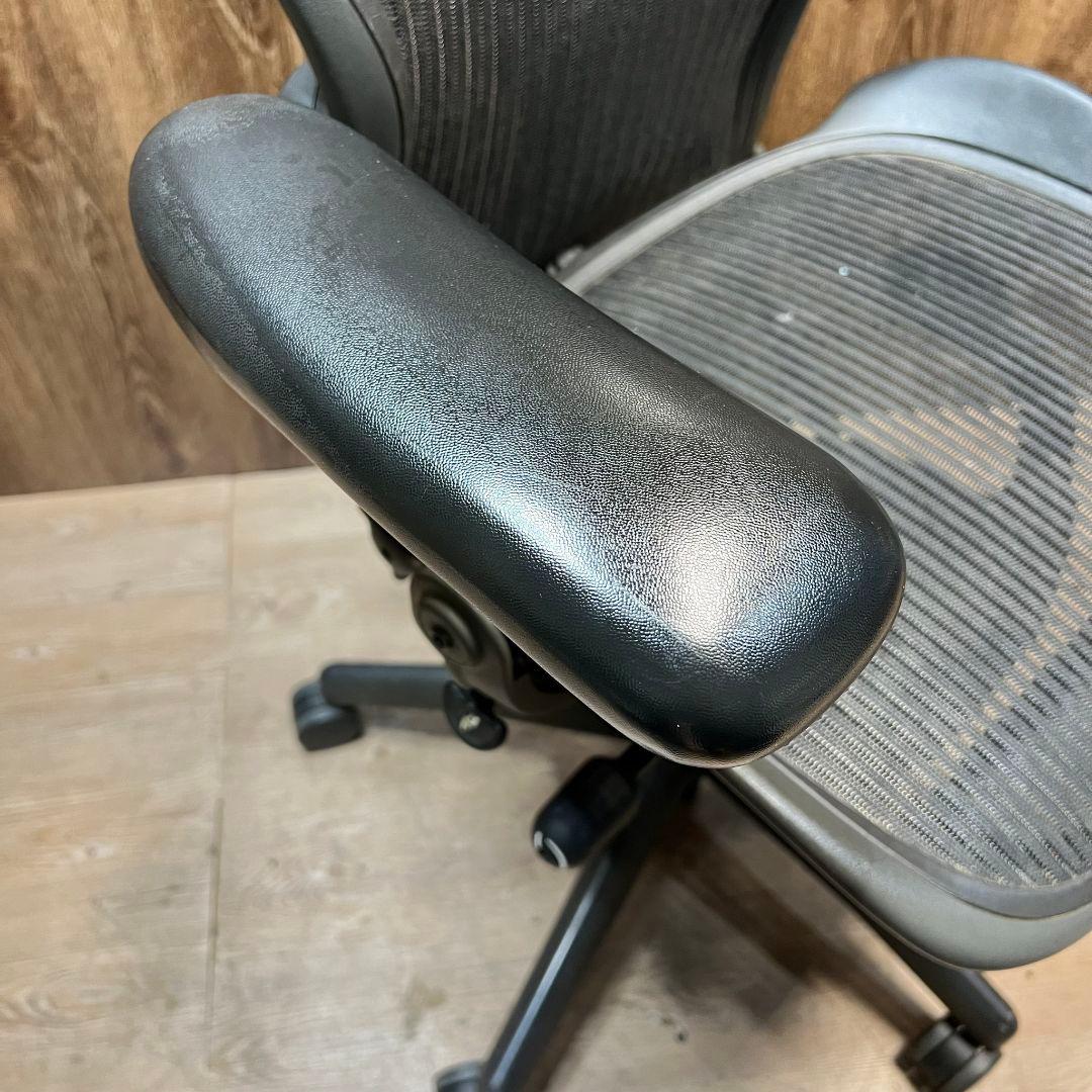 E076☆ ジャンク　USA ハーマンミラー アーロンチェア Aサイズ