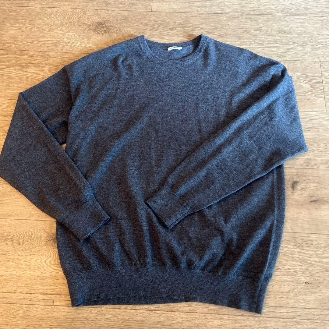 【超美品】cash & barba ウーステッドカシミアクルーネック size1