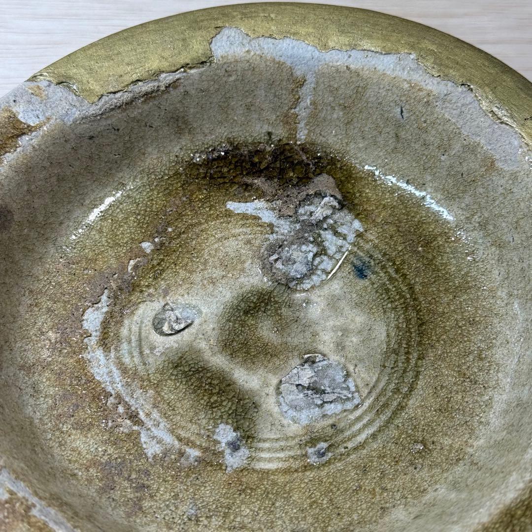 古瀬戸 高台おろし皿 卸皿 中皿 鎌倉時代 灰釉 山茶碗 陶片 古美術 骨董