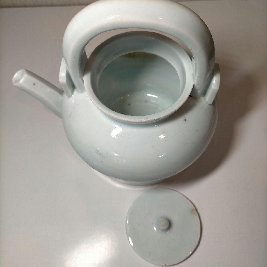 朝鮮古美術 　李朝白磁水注 　白磁提手水注