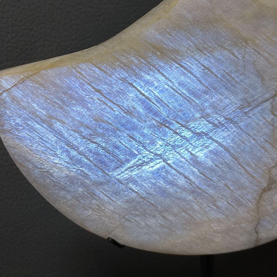 ムーンストーン　ブルーシラー　ホワイトシラー　13cm 　三日月　半月　天然石