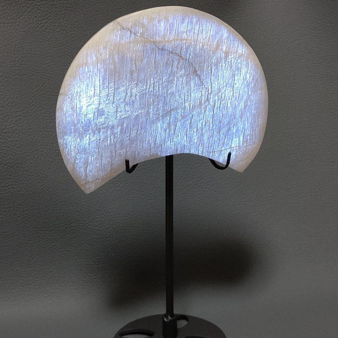 ムーンストーン　ブルーシラー　ホワイトシラー　13cm 　三日月　半月　天然石