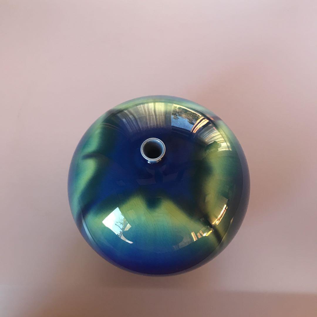 人間国宝3代目徳田八十吉の花瓶高さ15センチ幅15センチ