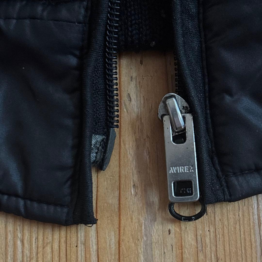 AVIREX ファー ダウンジャケット 黒