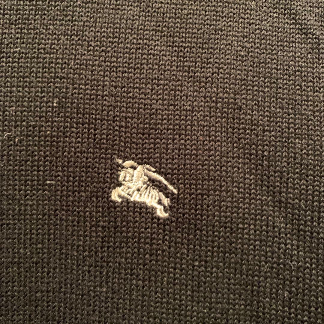 バーバリーブラックレーベル　ニットジップアップ　メガチェック　 Lサイズ