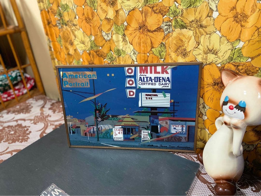 希少 鈴木英人 EIZINSUZUKI パブミラー オールドアメリカ 昭和レトロ