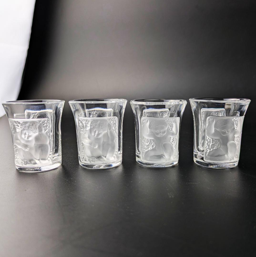 生命の芸術★ラリック アンファン ショットグラス 4個セット アールデコフランス