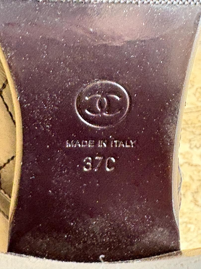 ★シャネル レザー キルティング ショートブーツ 37（24cm相当） 美品！