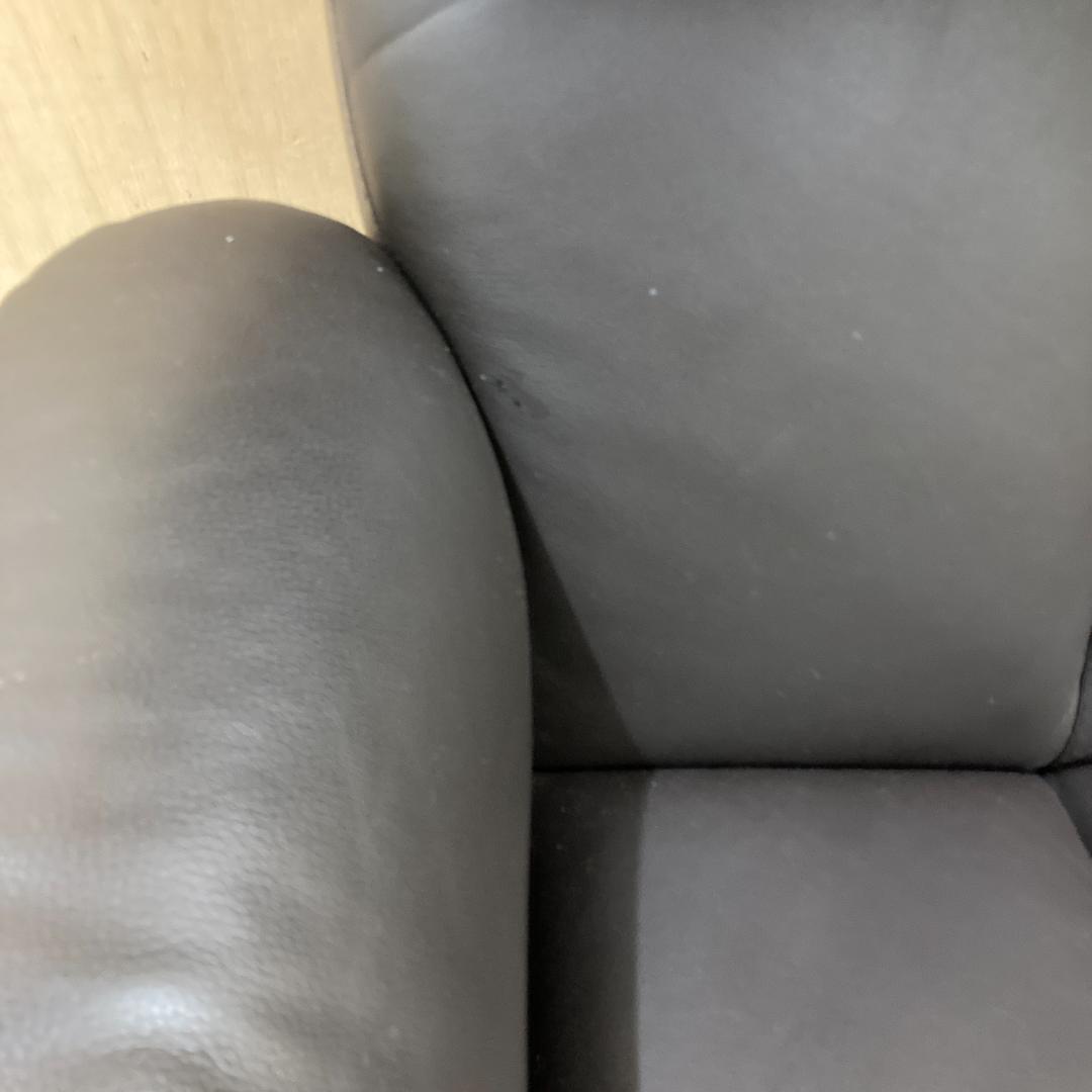 リクライニングソファ　三人掛け　ヘッドレスト可動式　本革