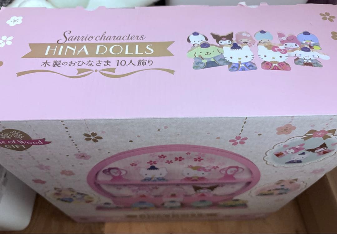 サンリオキャラクターズ　雛祭り　雛人形　木製　おひなさま