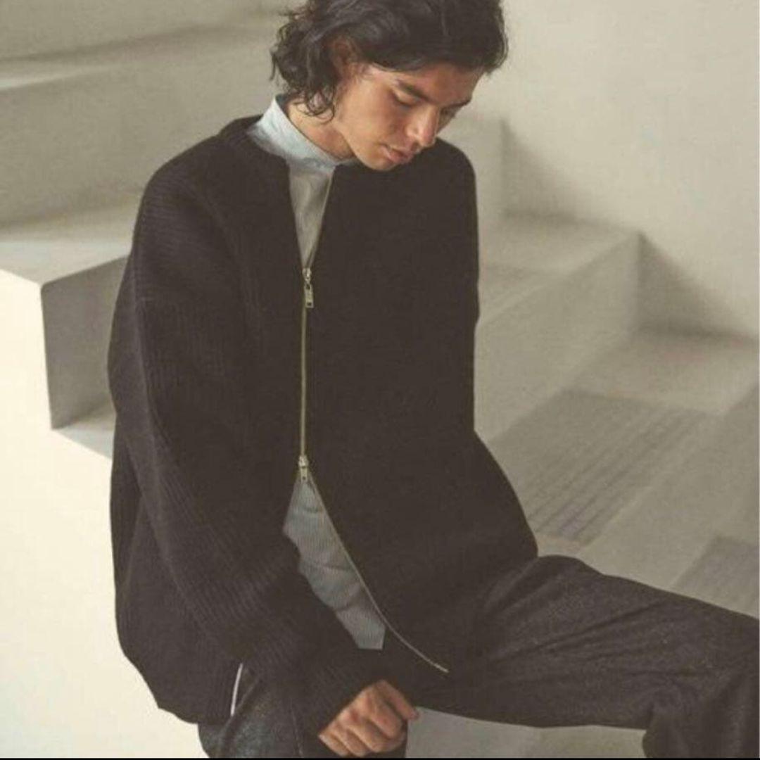 【美品】CLANE HOMME クラネオム ジップニットブルゾン 黒