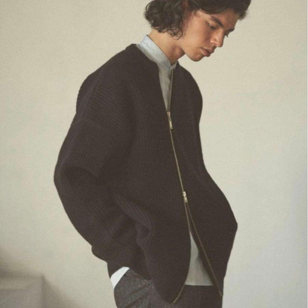 【美品】CLANE HOMME クラネオム ジップニットブルゾン 黒