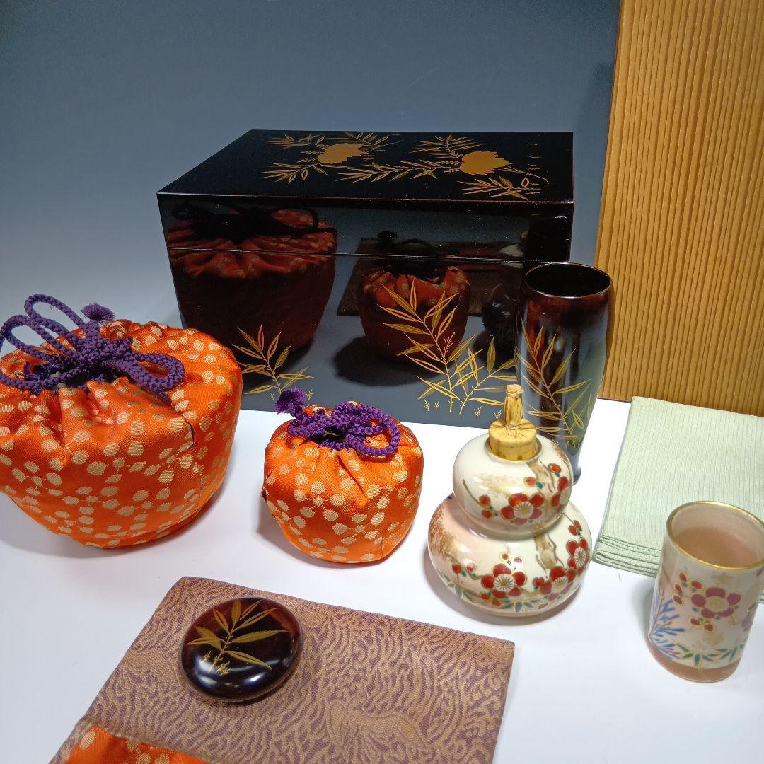 最終値下げ茶道具　利休茶箱一式　(塗師)多田桂寛　　 共箱　美品