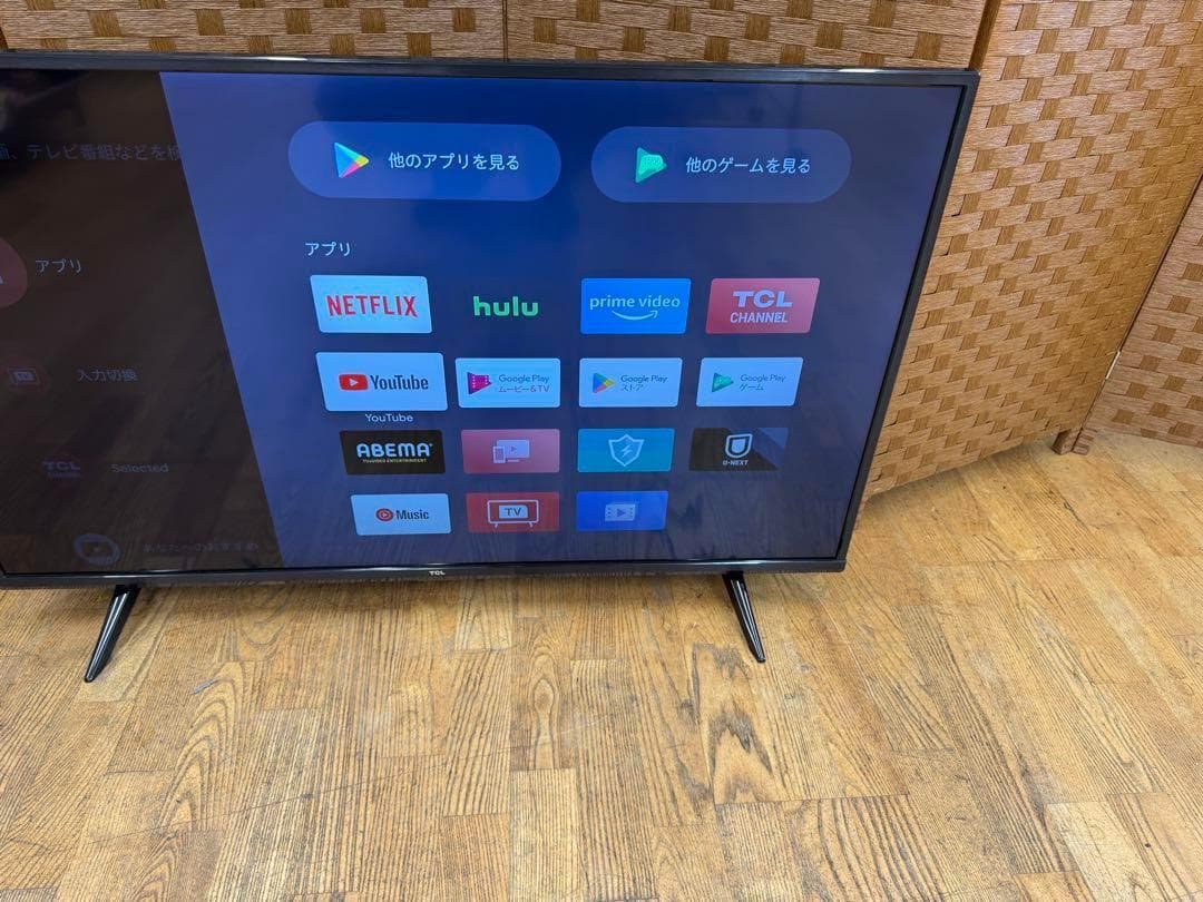 【美品】 4K対応　TCL 43P615 43型　アプリ内蔵式　2022年製