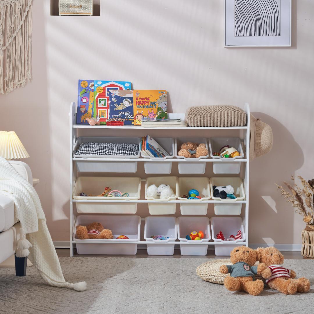 おもちゃ収納 ラック ラージサイズ 幅103cm 子ども用家具 木製 収納ケース