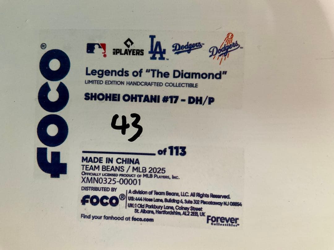 【超希少】限定113個 大谷翔平 ボブルヘッド 2025年盗塁モデル