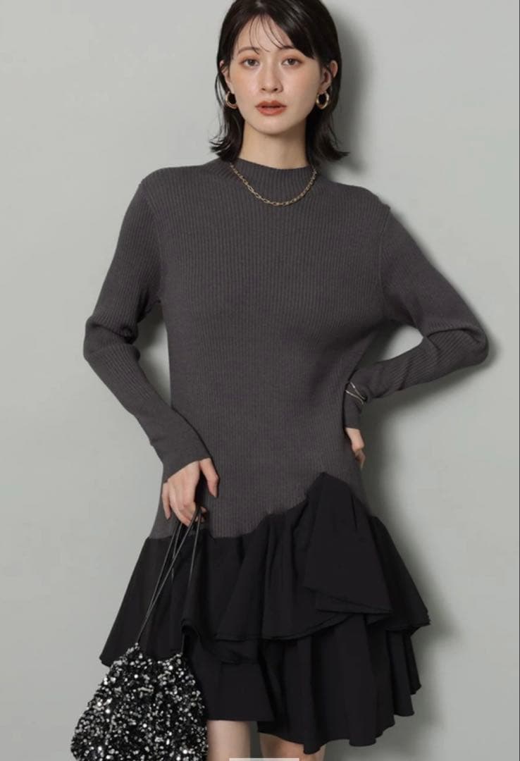 ＜店舗限定＞ タフタドッキングミニワンピース