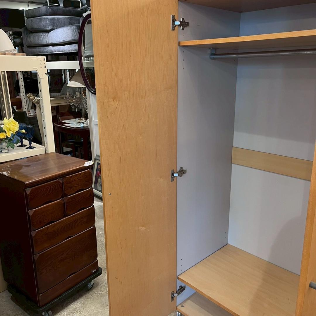 1【廃盤希少】無印良品 良品計画 木製ワードローブ クローゼット 洋風タンス