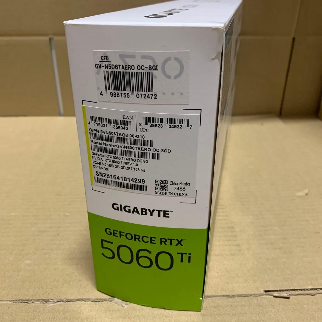 新品未開封　GeForce RTX 5060 Ti AERO OC 8G