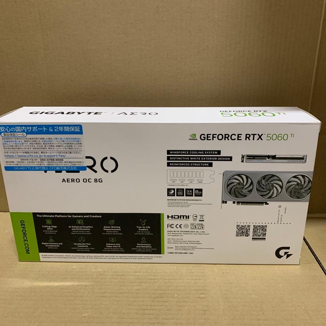 新品未開封　GeForce RTX 5060 Ti AERO OC 8G