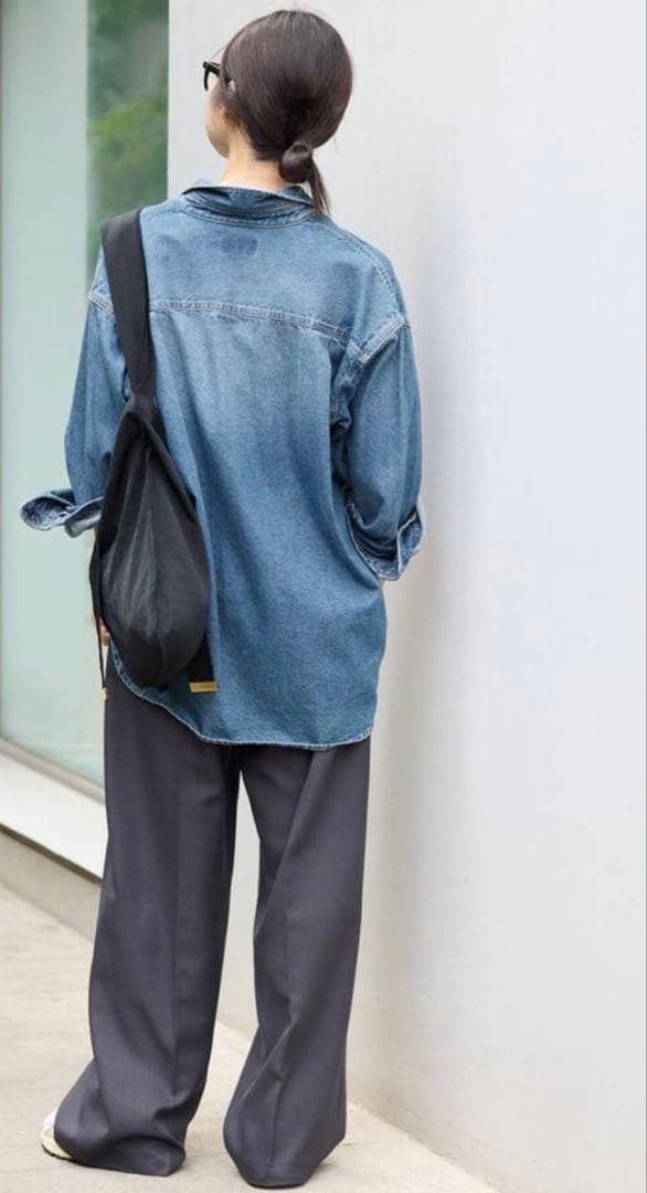 SLOBE IENA LE DENIM BDUデニムシャツ　おしゃれボタン