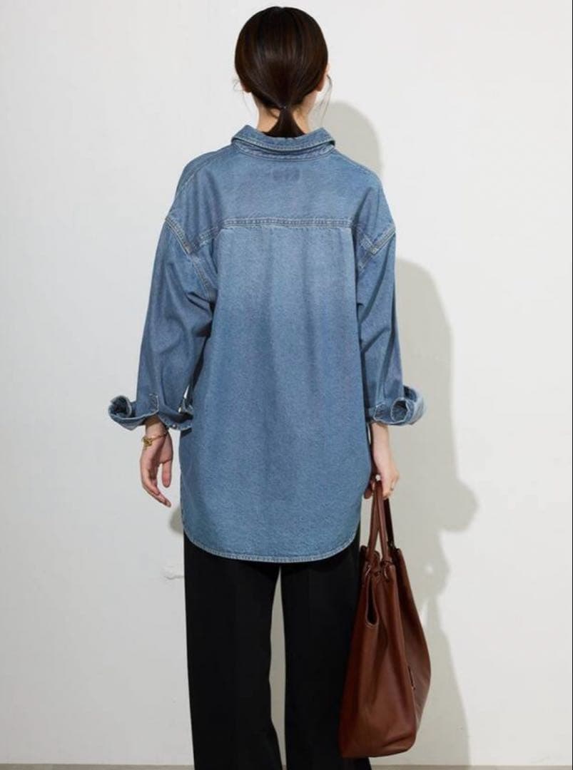 SLOBE IENA LE DENIM BDUデニムシャツ　おしゃれボタン