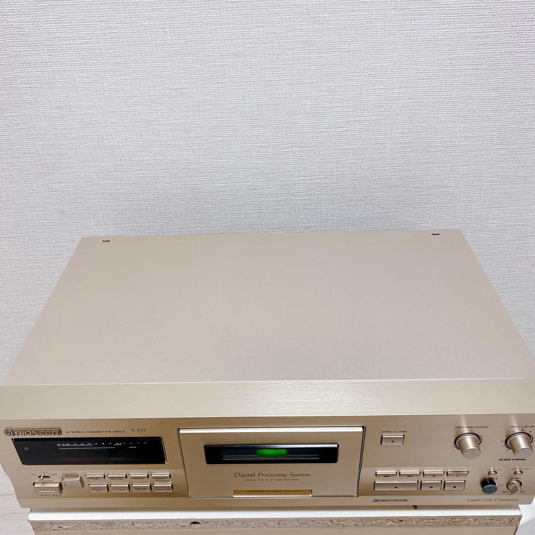 希少 極美品 Pioneer T-D7 高級 カセットデッキ 元箱 リモコン付