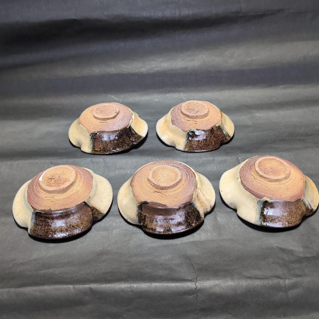 西岡小十　氏作　朝鮮唐津皿　5客 唐津焼皿　新品未使用　箱なし