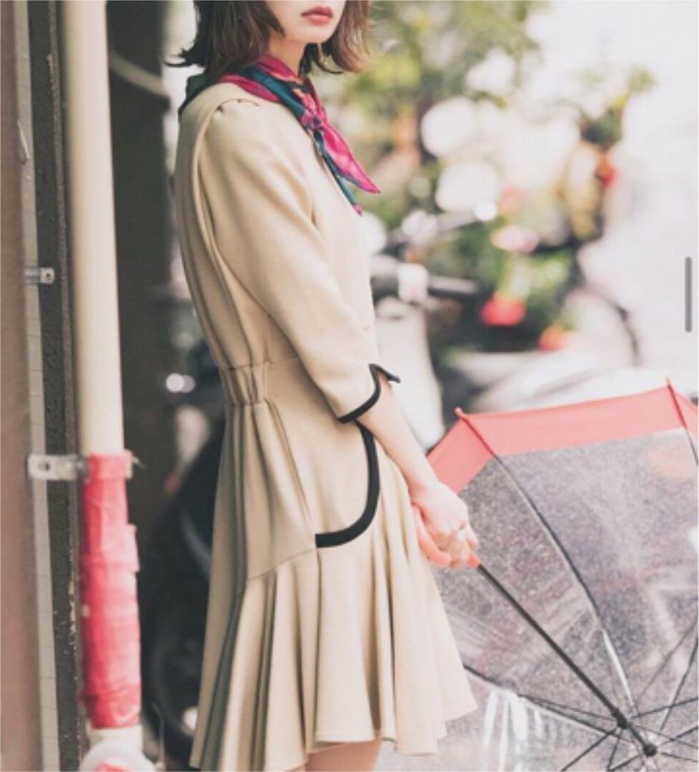 mame kurogouchi マメクロゴウチ マメ ベージュ ミニ ワンピース