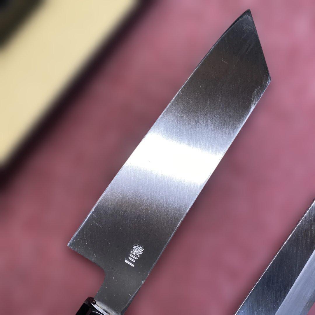 銀三　特製万能型ペティ包丁150㎜5寸とケンムキ包丁180㎜6寸のセット