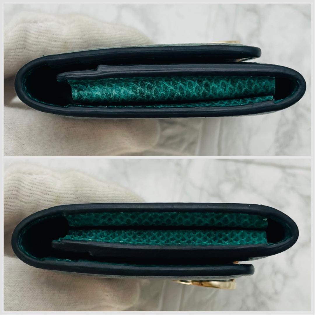 希少✨極美品/RFID搭載 BVLGARI カードケース　パイソン サークルロゴ