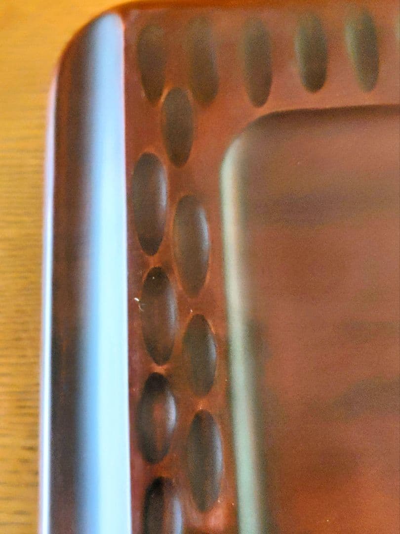 軽井沢彫　木製桜彫刻トレイ　縁彫