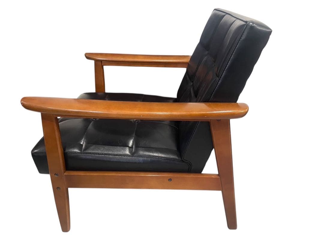 ◯karimoku カリモク60 Kチェア 1人掛け 1シーター 黒 レザー