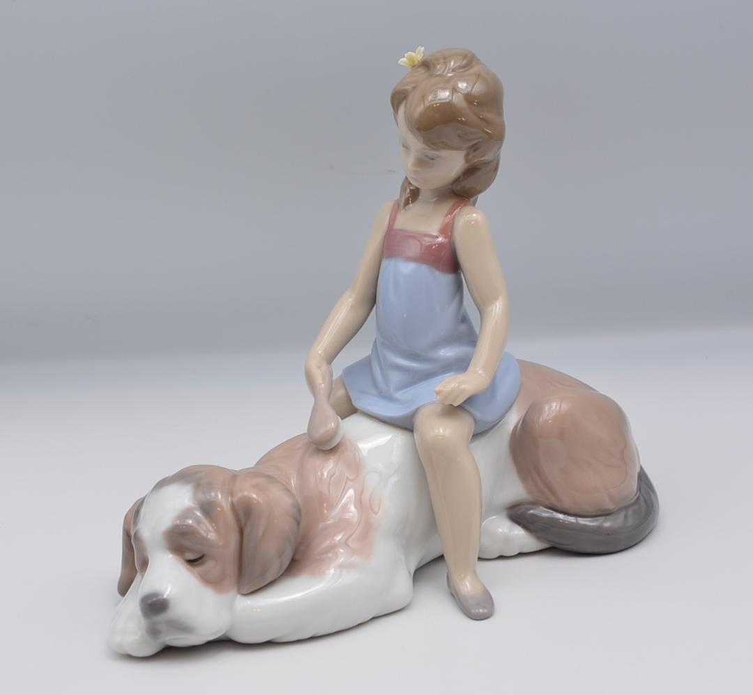 マスティフと遊ぶ　＃6229　★リヤドロ　スペイン　ポーセリン　絶版 ご成約済み