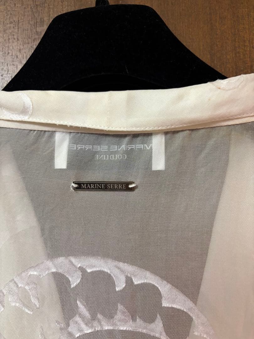 【大幅値下】MARINE SERRE マリーンセル - 月柄シルク長袖シャツ