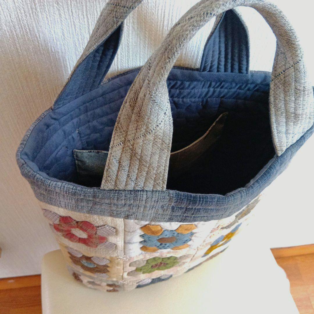パッチワークキルトのトートバッグ(ハンドメイド)